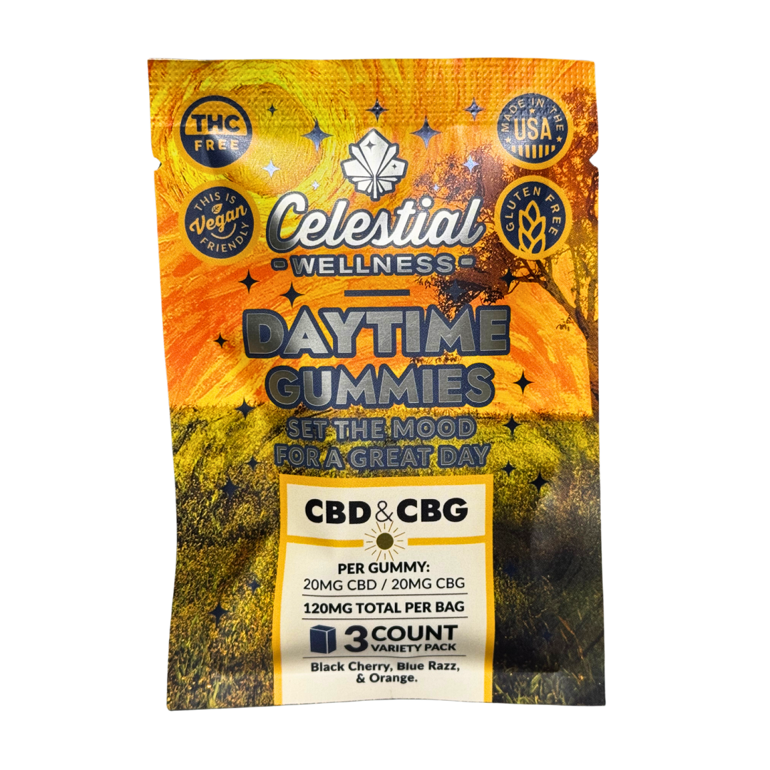 Celestial Wellness | Gummies | CBD + CBG | Daytime | / 3 count - 120mg
